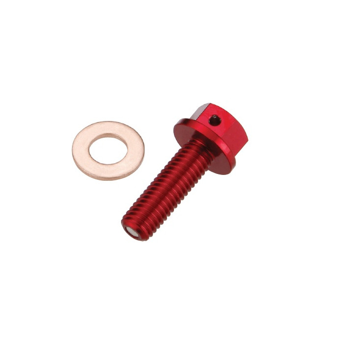 ACCEL oil drain plug HONDA CRF 250 R/X '04-'15 (with magnet) color red