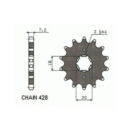 DRIVE SPROCKET SUNF207-14