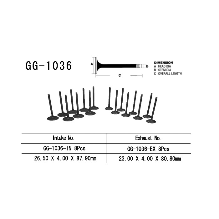 VESRAH intake valve HONDA CBR 600 F4 '99-06' (OEM: 14711-MBW-000) (1pc.) (MADE IN JAPAN)