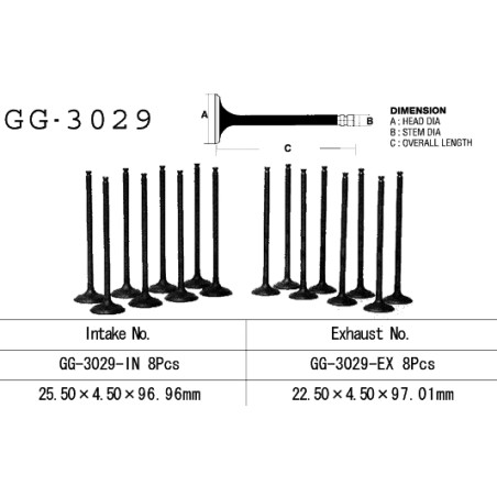 VESRAH įsiurbimo vožtuvas SUZUKI RF 600R 9496 , GSXR 600W '92-93' (OEM: 12911-18E00) (1vnt.) (MADE IN JAPAN)