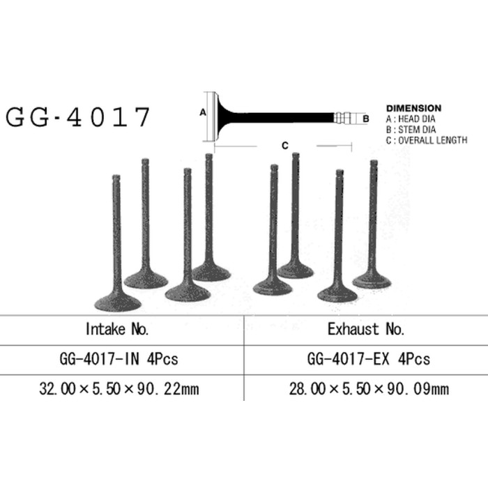 VESRAH exhaust valve KAWASAKI VN 750 '86-06' (OEM: 12005-1064) (1pc.) (MADE IN JAPAN)