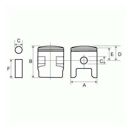 PISTON TKRJ YAMAHA CT 50 1YU (40.75)