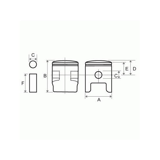 PISTON TKRJ YAMAHA XT 600 E (OEM: 3TB) (95.25)