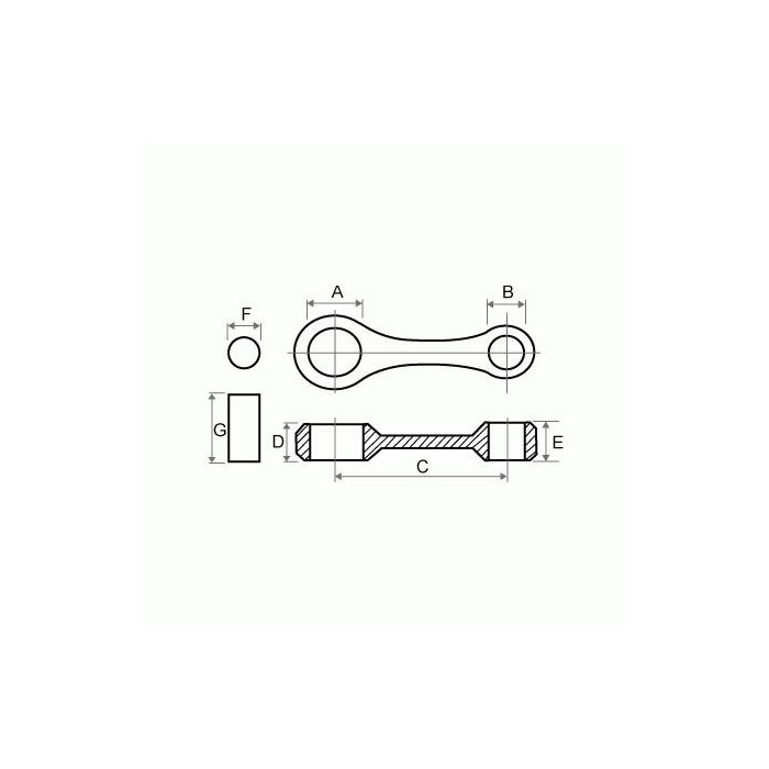 Connecting rod TKRJ HONDA CR250 78-01 (OEM: 13200-K23)
