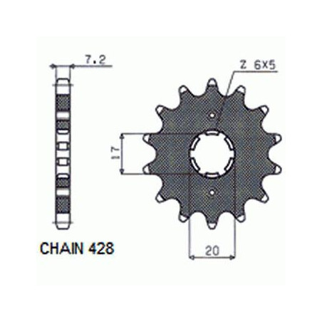 DRIVE SPROCKET SUNF222-17