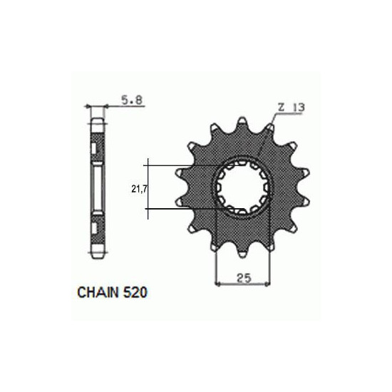 DRIVE SPROCKET SUNF3A1-13