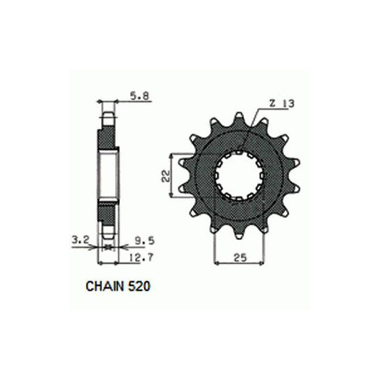 DRIVE SPROCKET SUNF3A2-15