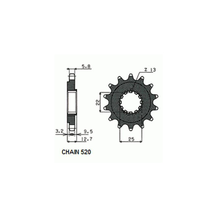 DRIVE SPROCKET SUNF3A2-15