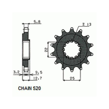 DRIVE SPROCKET SUNF3A2-15