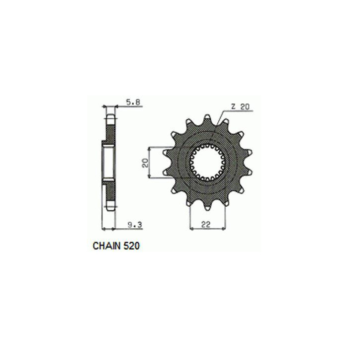 DRIVE SPROCKET SUNF3B0-13