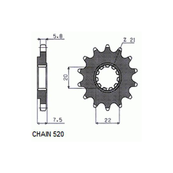 DRIVE SPROCKET SUNF312-15