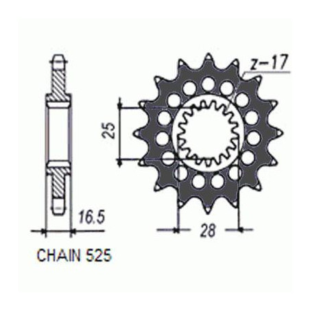 DRIVE SPROCKET SUNF427-17