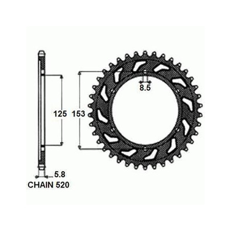 ALIUMINIO GALINIS ŽVAIGŽDUTĖ SUNR5-3559-51