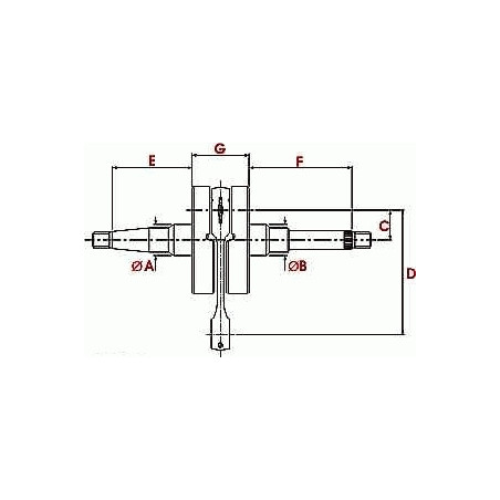 CRANKSHAFT TOP RACING EVOLUTION 2T 50 CCM PEUGEOT LUDIX