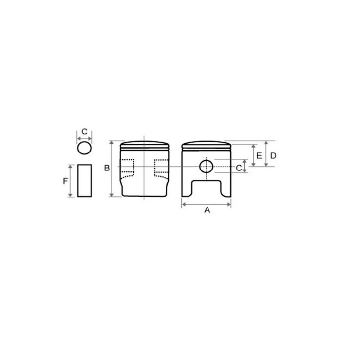 Stūmoklis TKRJ SUZUKI TS 125 / ER (OEM:48001) (57.50)