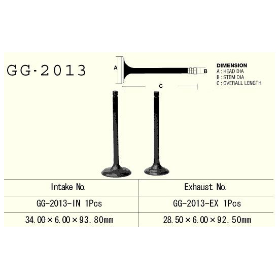 VESRAH exhaust valve YAMAHA YFM 250 '89-'09, TW 200 '87-'09, XT 225, TTR 230 (OEM: 5H0-12121-00,5XT-12121-00) (1pc.) (MADE