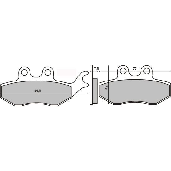ORGANIC REAR BRAKE PADS ITALJET MILLENIUM 125-150CC 2001