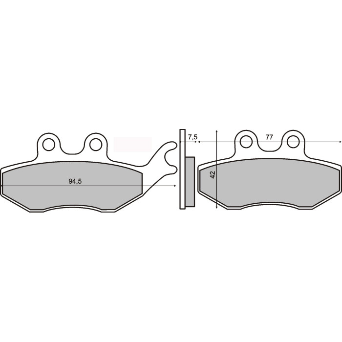 ORGANIC REAR BRAKE PADS ITALJET MILLENIUM 125-150CC 2001