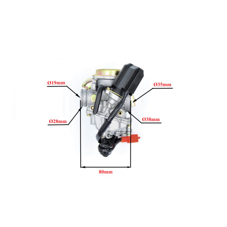 Karbiuratorius Power Force GY6 4T 50CC