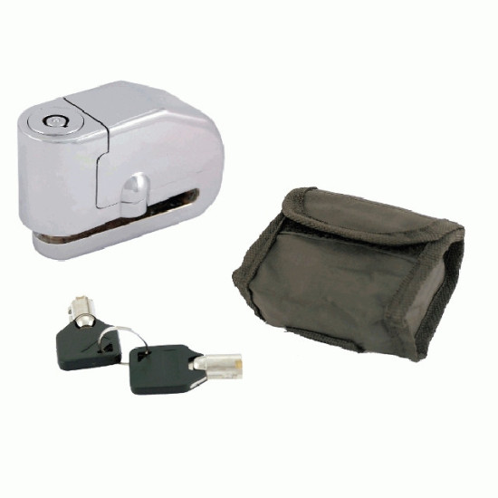 DISC LOCK WITH ALARM AND BAG (PIN 6 MM)