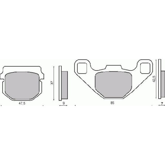 ORGANIC FRONT BRAKE PADS SUZUKI TUNE 50CC