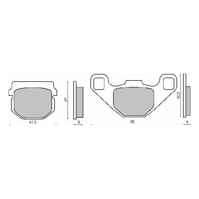 ORGANIC FRONT BRAKE PADS SUZUKI TUNE 50CC