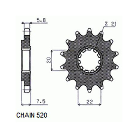 DRIVE SPROCKET SUNF312-13