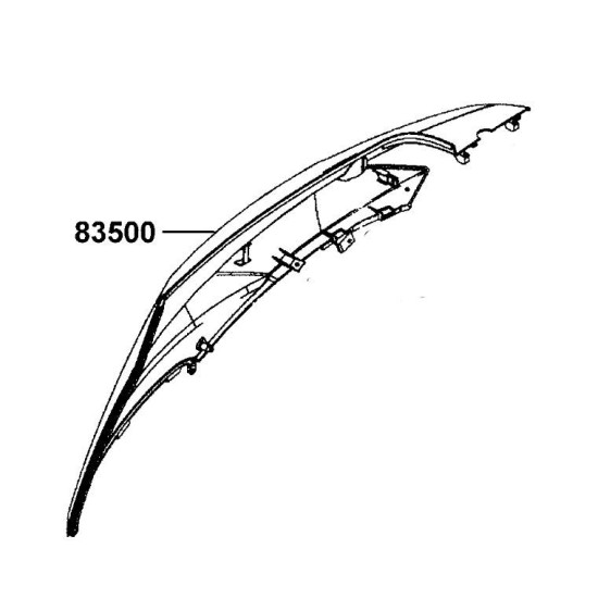 RIGHT SIDE COVER AGILITY RS 50 83500-LGB5-E10-R9P