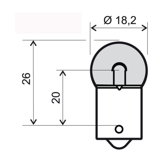 Lemputė oranžinė 12V 10W BA15S G18