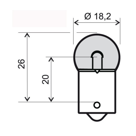 Lemputė oranžinė 12V 10W BA15S G18