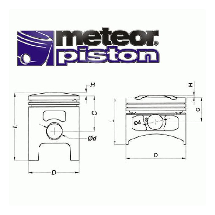 Stūmoklinis METEORAS VESPA P 125 K (54,30)