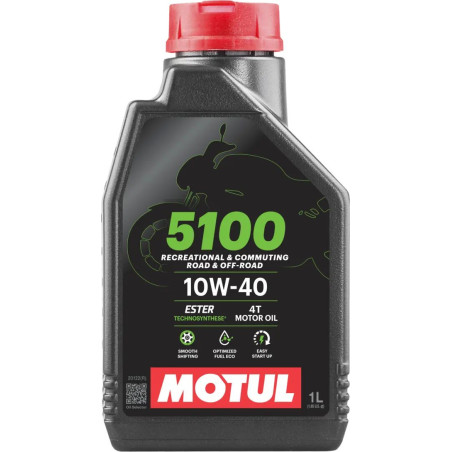 OIL MOTUL 5100 ESTER 4T TECHNOSYNTHESE 10W40 1L.