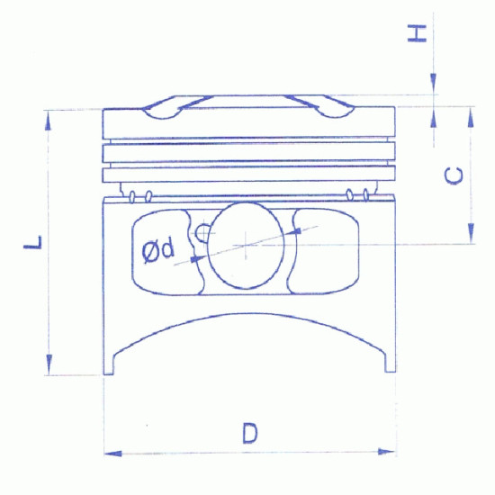Stūmoklinis METEORAS APRILIA LEONARDO 150 4T (62,40)