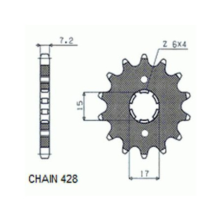 DRIVE SPROCKET SUNF202-15
