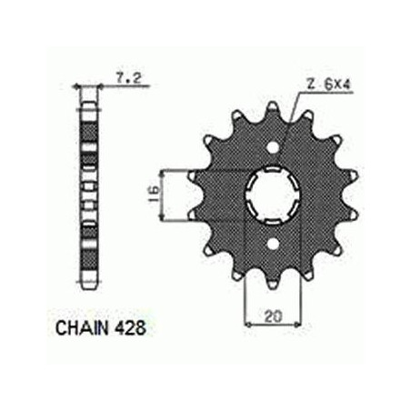 DRIVE SPROCKET SUNF206-13