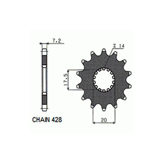 DRIVE SPROCKET SUNF226-14