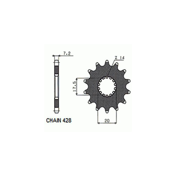 DRIVE SPROCKET SUNF226-14