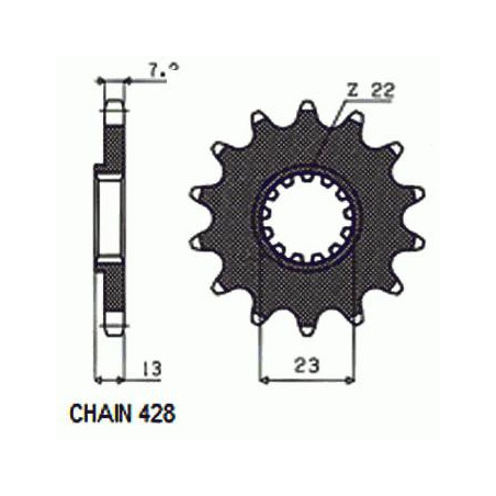 DRIVE SPROCKET SUNF235-15