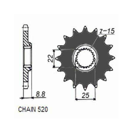 DRIVE SPROCKET SUNF357-12