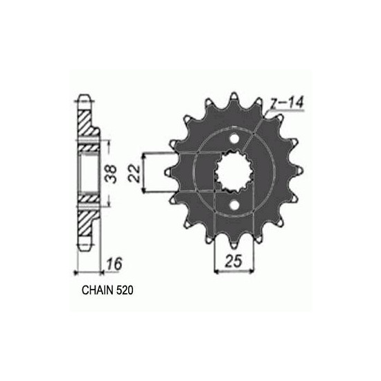 DRIVE SPROCKET SUNF381-14