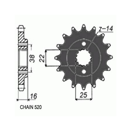 DRIVE SPROCKET SUNF381-14