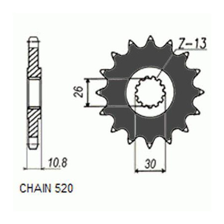 DRIVE SPROCKET SUNF395-16