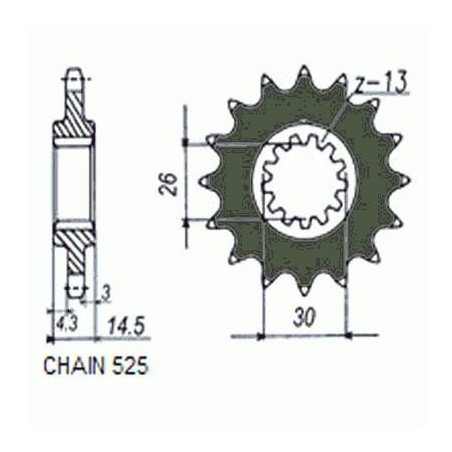 DRIVE SPROCKET SUNF410-17