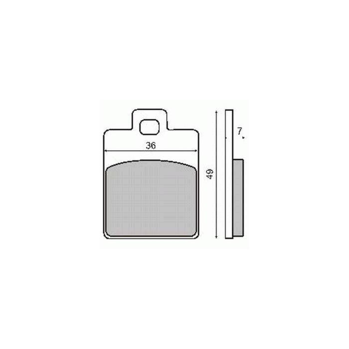 ORGANIC FRONT BRAKE PADS PIAGGIO LIBERTY-ZIP RST 50CC