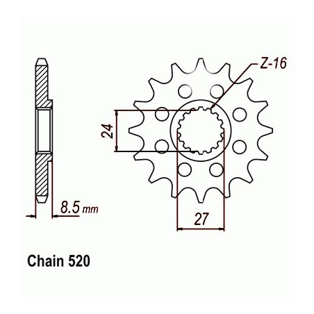 DRIVE SPROCKET SUNF3B3-17