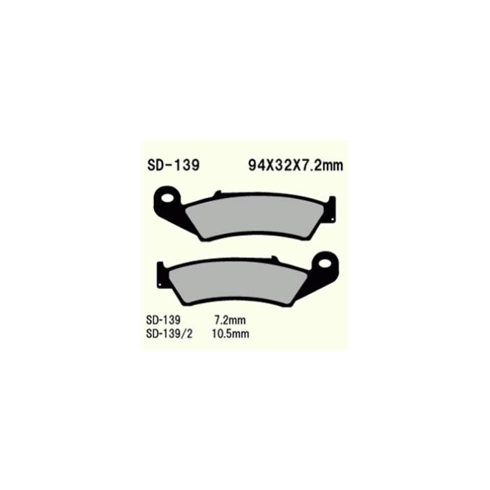 BRAKE PADS VD-139 / 2 (FA143)