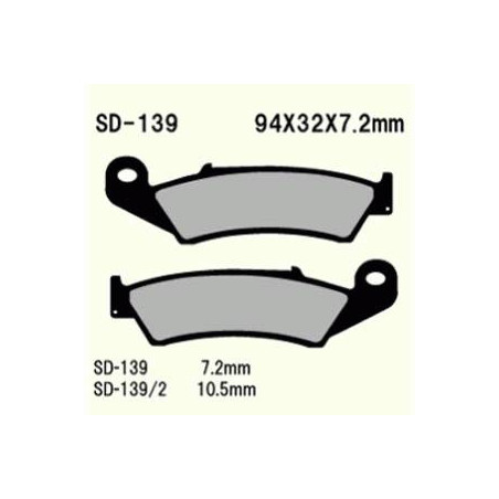BRAKE PADS VD-139 / 2 (FA143)