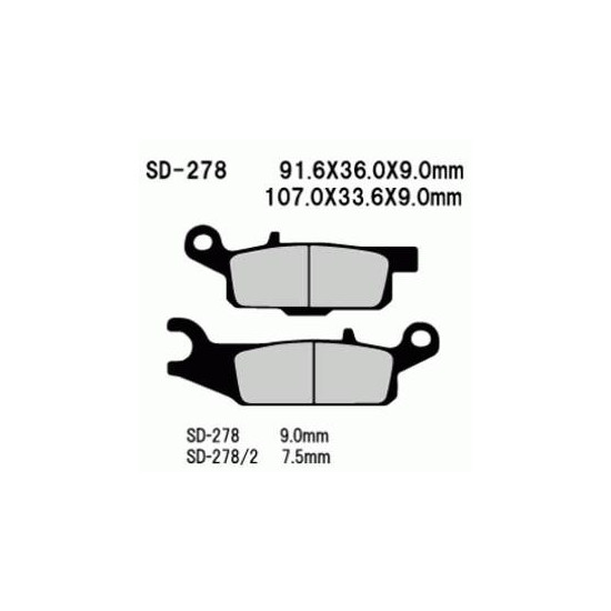 BRAKE PADS VD-278 / 2