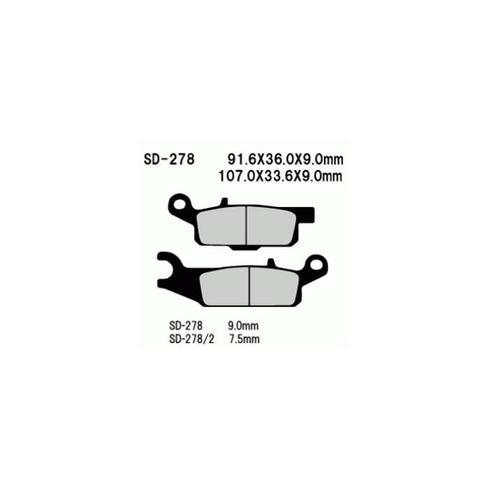 BRAKE PADS VD-278 / 2