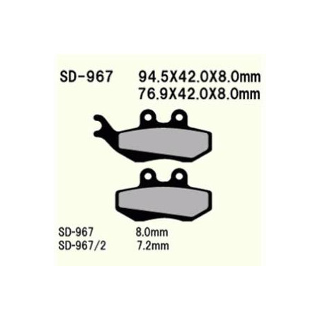 BRAKE PADS VD-967 / 2